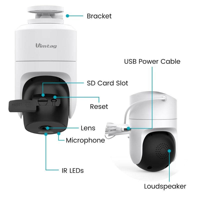 VIMTAG Cámara de Seguridad 6MP VT847 - Protección en Alta Definición 490-3029