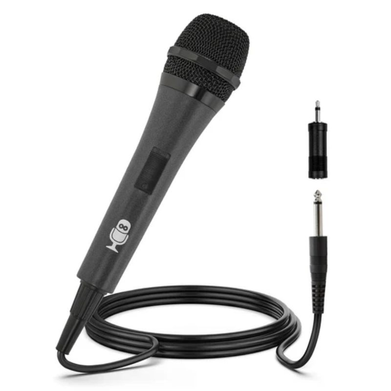 SINGING MACHINE Micrófono con Cable Unidireccional para Karaoke y Equipos de Audio 420-8193