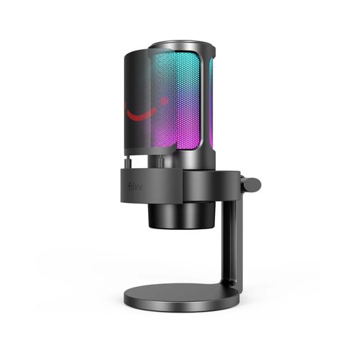 Micrófono USB FIFINE AmpliGame A8 con RGB, botón mute y filtro antipop para streaming y gaming