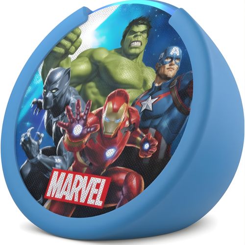 Amazon Echo Pop Kids Avengers con Alexa, altavoz inteligente diseñado para niños
